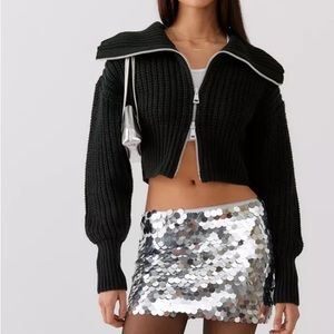 UO Sunny Collared Zip-Up Cardigan